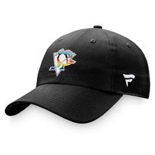 Men's Fanatics Branded Black Pittsburgh Penguins Team Logo Pride Adjustable Hat Fanatics