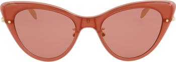 Солнцезащитные очки «кошачий глаз» 51 мм Alexander McQueen