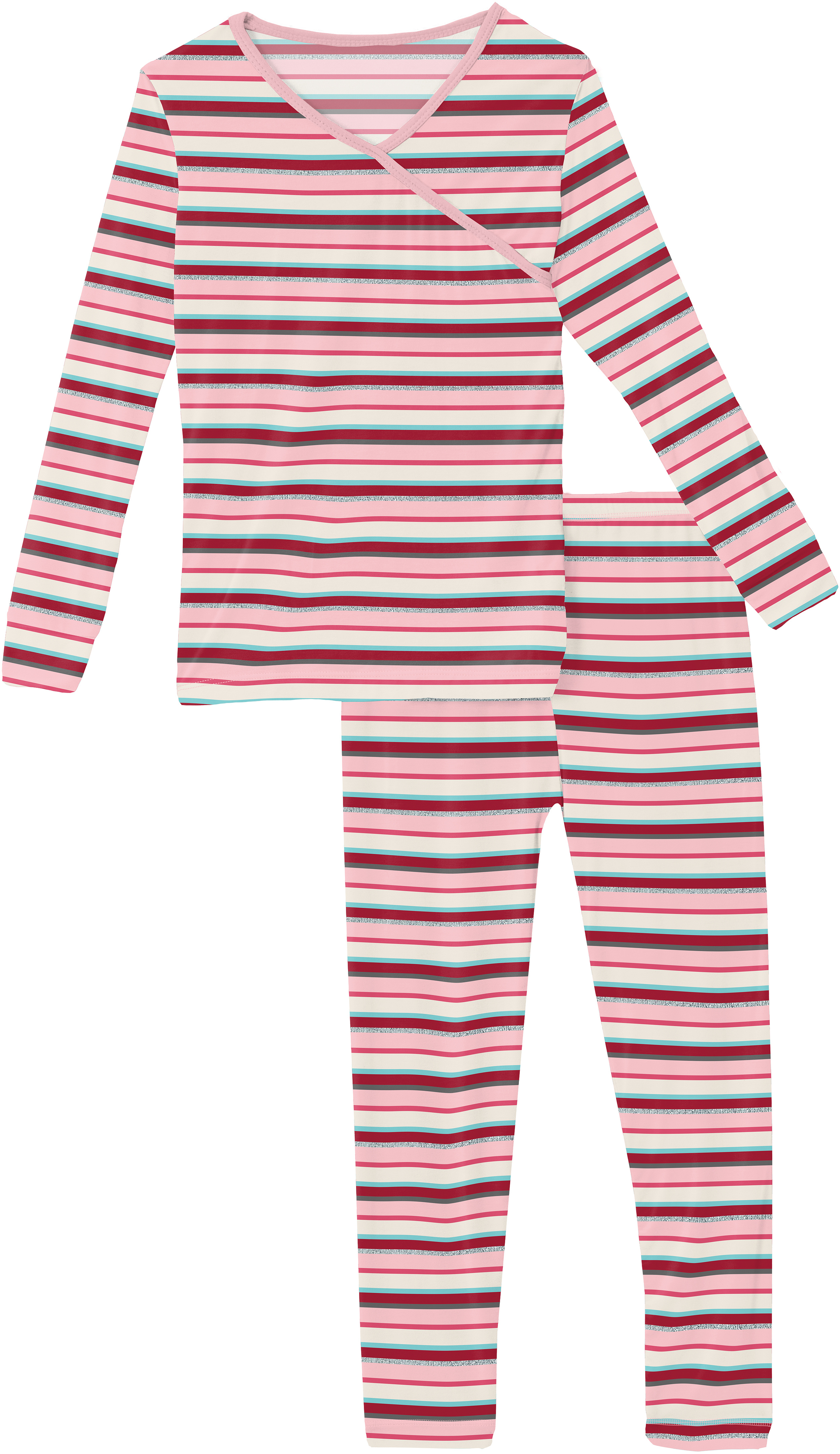 Пижамный комплект кимоно с длинными рукавами (для малышей/маленьких детей/больших детей) KicKee Pants