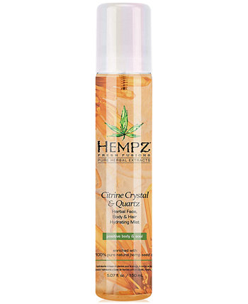 Fresh Fusions Citrine Crystal & Quartz Herbal Face, Увлажняющий спрей для тела и волос, 5 унций, от PUREBEAUTY Salon & Spa Hempz