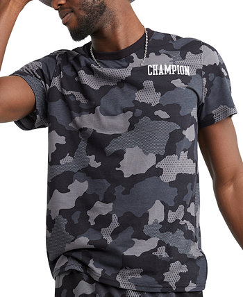 Мужская классическая хлопковая камуфляжная футболка с круглым вырезом Champion