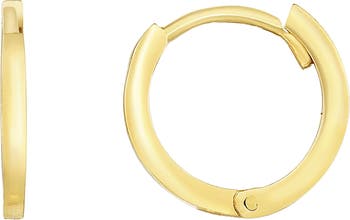 Серьги-кольца Huggie из 14-каратного желтого золота KARAT RUSH