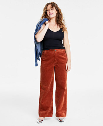 Женские вельветовые брюки широкого кроя, созданные для Macy's On 34th
