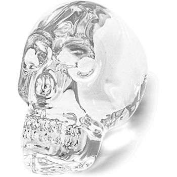 Juvale Crystal Skull, Glass Home Decor (2 x 3.4 x 3.4 in) Juvale