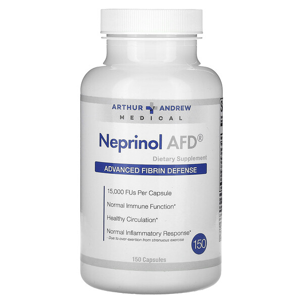 Neprinol AFD, Защита от фибрина - 15 000 FU - 150 капсул - Arthur Andrew Medical Arthur Andrew Medical