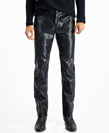 Мужские джинсы прямого кроя из искусственной кожи, созданные для Macy's INC International Concepts