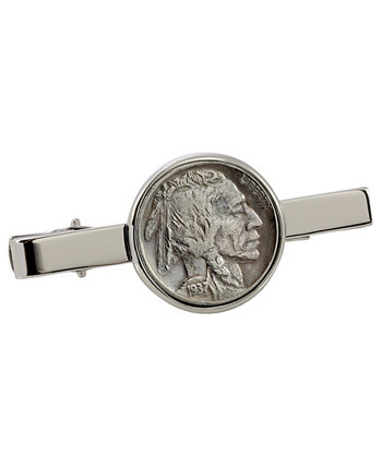 Зажим для галстука с монетами из никелированной кожи Буффало American Coin Treasures