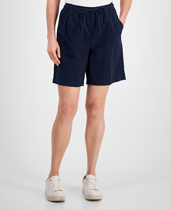 Женские хлопковые шорты без застежек, стандартного и миниатюрного размера, созданные для Macy's Style & Co