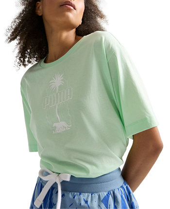 Women's Essentials Palm Resort Graphic T-Shirt PUMA