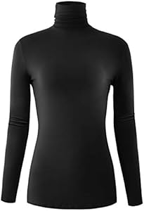 Женская Базовая Майка AUHEGN Long Sleeve Lightweight Turtleneck Top Pullover Casual Active Layer Tops Shirts AUHEGN