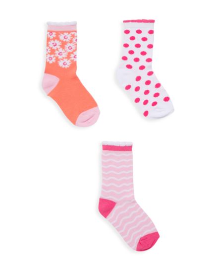 Isaac Mizrahi x Crayola Little Girl's & Girl's 3-Pack Socks Isaac Mizrahi Loves Crayola