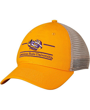 Золотистая мужская регулируемая шляпа с логотипом LSU Tigers Bar Trucker Game