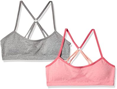 Hanes Girls' Comfortflex Fit Seamless Racerback 2-Pack Bra Hanes