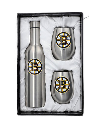 Boston Bruins: бутылка из нержавеющей стали на 28 унций и набор стаканов на 12 унций Memory Company
