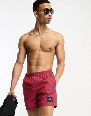Коричневые нейлоновые шорты для плавания средней длины с кулиской Calvin Klein Calvin Klein
