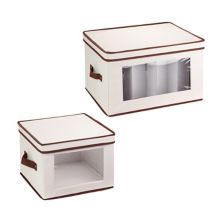 Honey-Can-Do 2-Pack Dishware or Closet Window Storage Boxes Honey-Can-Do