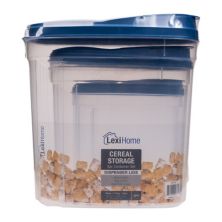 3-х пластиковый диспенсер для зерновых, набор контейнеров для хранения сухих продуктов Lexi Home