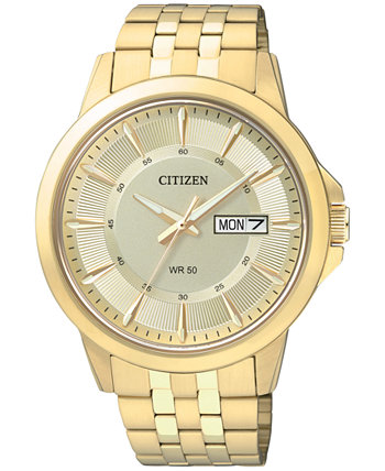 Мужские золотые часы-браслет из нержавеющей стали 41мм BF2013-56P Citizen