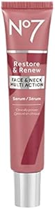 No7 Restore & Renew Multi-Action Face & Neck Serum - Anti Aging Serum for Deep Wrinkle Repair - Collagen Infused Face Serum with a Hydrating Blend of Hibiscus Peptides & Hyaluronic Acid (1.69 Fl Oz) No7