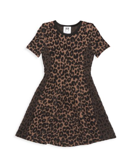 Расклешенное платье для девочек с леопардовым принтом Milly Minis