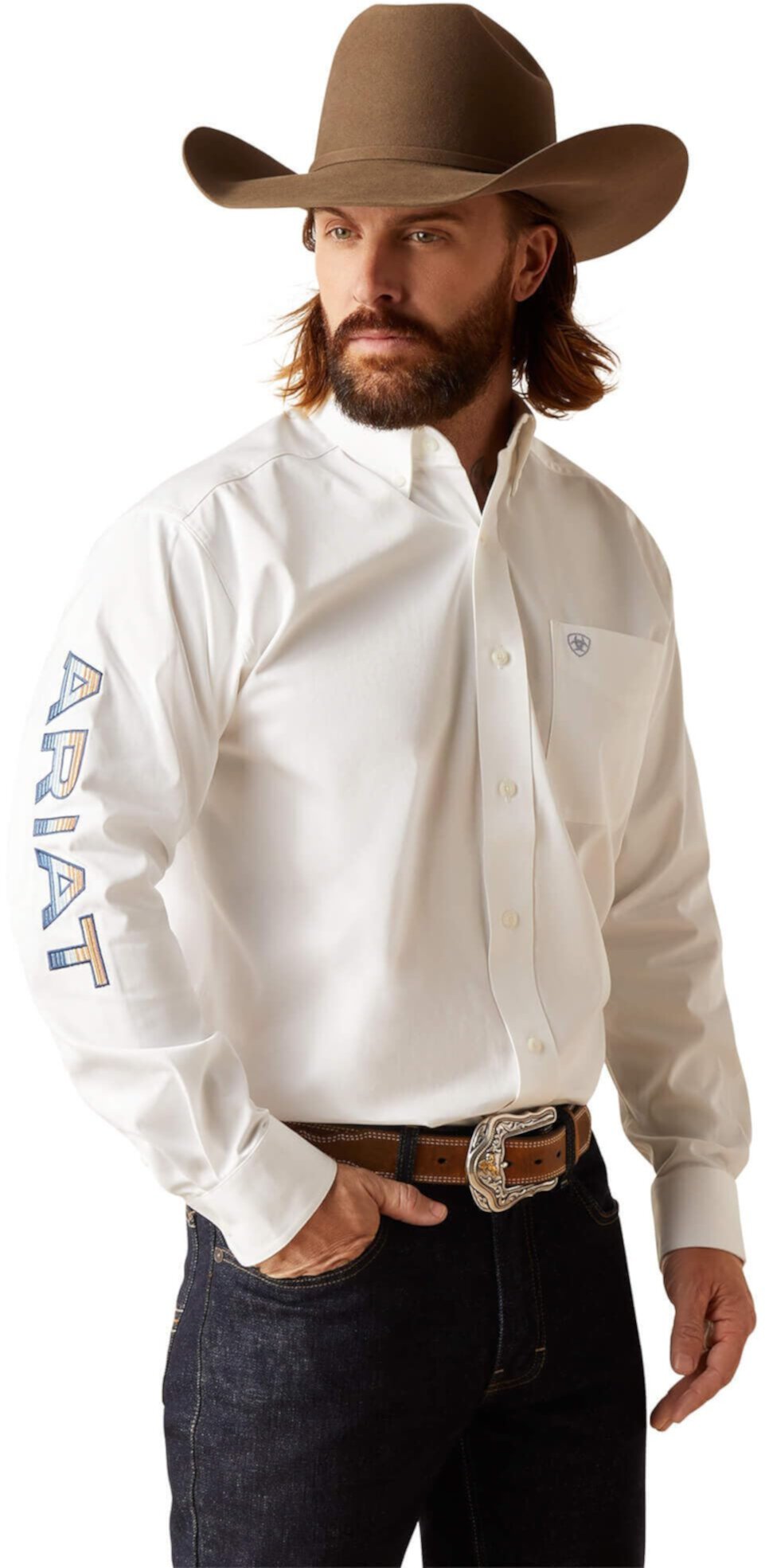 Рубашка классического кроя из твила с логотипом Team Ariat