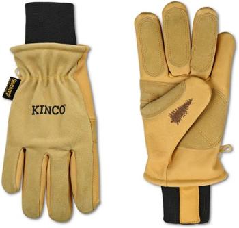 Сверхпрочные перчатки из свиной кожи премиум-класса с подкладкой и трикотажными запястьями Kinco