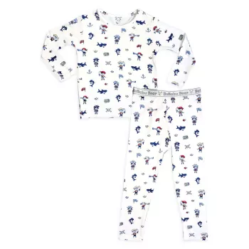 Baby Boy's &amp; Пиратская рубашка с длинными рукавами для маленького мальчика и усилитель; Брюки Пижамный комплект Bellabu Bear