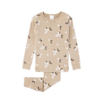 Baby Girl's Gooseberry Cotton Pajama Shirt &amp; Pants Set Firsts by Petit Lem