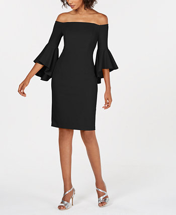 Платье-футляр с открытыми плечами Calvin Klein