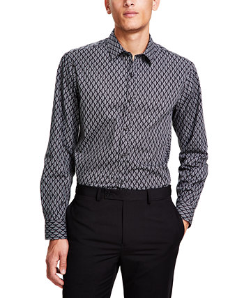 Мужская рубашка с длинным рукавом с принтом Four Geo, созданная для Macy's Alfani