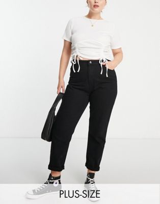 Черные джинсы в винтажном стиле DTT Plus Lou Don't Think Twice