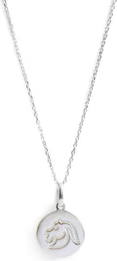 Ожерелье с подвеской в виде зодиака Козерог из стерлингового серебра Anzie