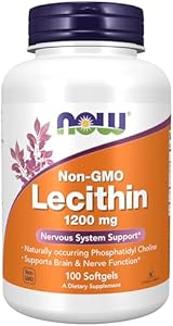 NOW Foods Supplements, Lecithin 1200 mg with naturally occurring Phosphatidyl Choline, 100 Softgels (Мягкие капсулы) NOW Foods