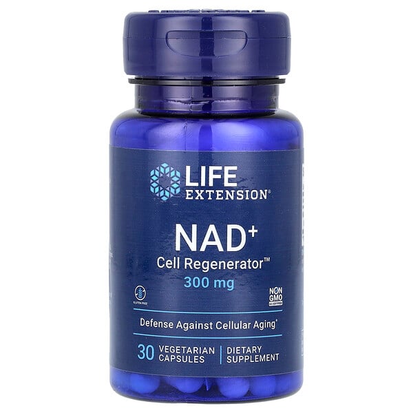 NAD+ Регенератор клеток - 300 мг - 30 вегетарианских капсул - Life Extension Life Extension
