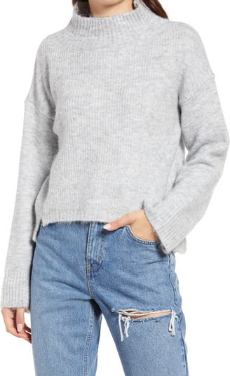 Укороченный свитер с воротником под горло TOPSHOP