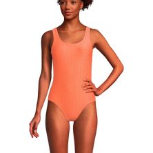 Women's Lands' End Scoop Neck Tugless One Piece Swimsuit Lands' End