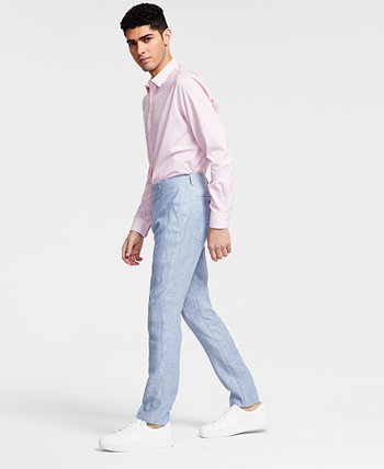 Мужские облегающие брюки из шамбре, созданные для Macy's Bar III