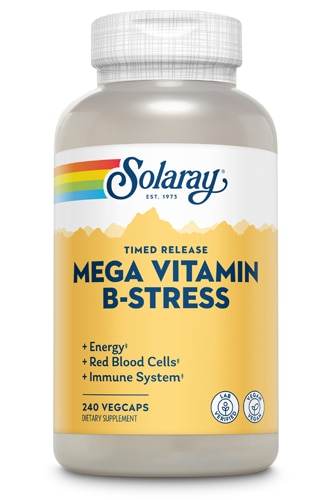 Solaray Mega Vitamin B-Stress — 240 растительных капсул Solaray