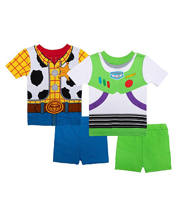 Toddler Boys Short Pajama Set, 4 Pc Toy Story