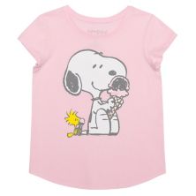 Girls 4-12 Jumping Beans® Peanuts Snoopy & Woodstock Eating Ice Cream Crewneck Graphic Tee Jumping Beans