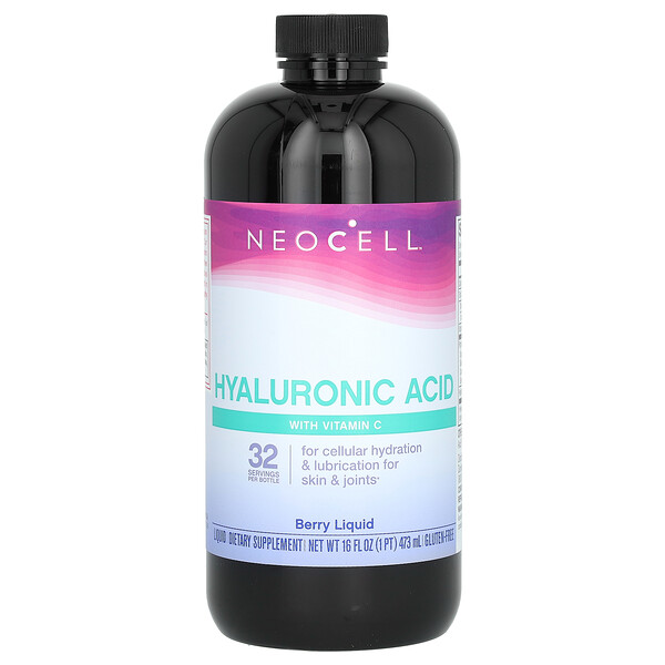 Гиалуроновая кислота с витамином С, ягодная жидкость, 16 жидких унций (473 мл) Neocell