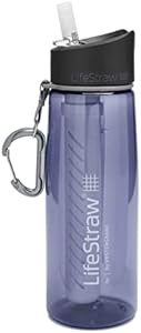 Фляга-фильтр для воды LifeStraw Go, 22oz, Темно-синяя, защита от бактерий и паразитов LifeStraw