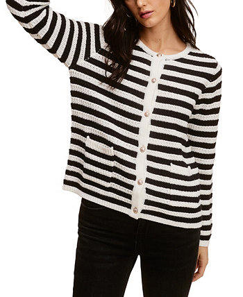 Striped Cardigan With Gold Buttons Fever