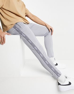 Mauvais sweatpants with tape detail in gray - part of a set Mauvais