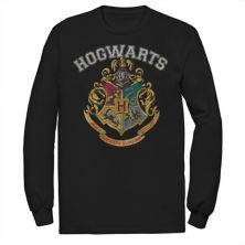 Big & Tall Harry Potter Hogwarts Vintage Crest Long Sleeve Graphic Tee Harry Potter