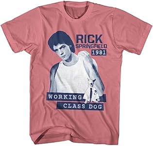 Rick Springfield 1981 Working Class Dog Adult Short Sleeve T Shirt 80s Music Vintage Style Graphic Tees American Classics