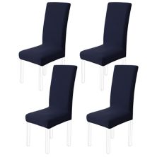 4Pcs Washable Stretch Chair Cover Removable Seat Protectors for Dining Room PiccoCasa