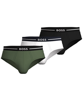 Men's 3-Pack Hip Brief Bold Underwear BOSS