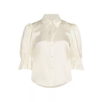 Шелковая блузка Fiona с пышными рукавами Cinq a Sept