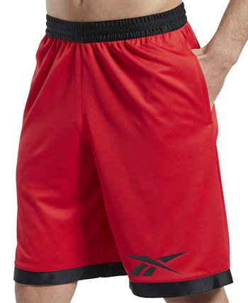 Мужские баскетбольные шорты стандартной посадки из сетки с логотипом Reebok